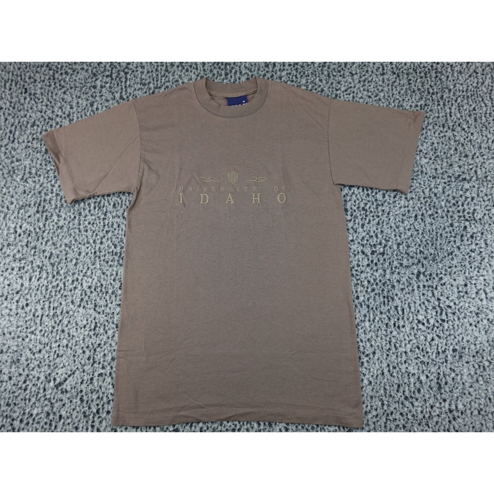 J&M Sportswear University of Idaho T-Shirt Mens Medium Brown Embroidered USA